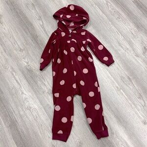 Carters 24m fleece zip-up onesie